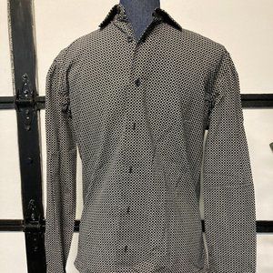 Zara Mens Shirt Long Sleeve Black & White Size S